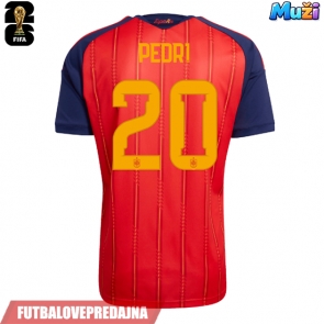 Lacne Muži Futbalové dres Španielsko Pedri Gonzalez #20 MS 2026 Krátky Rukáv - Domáci